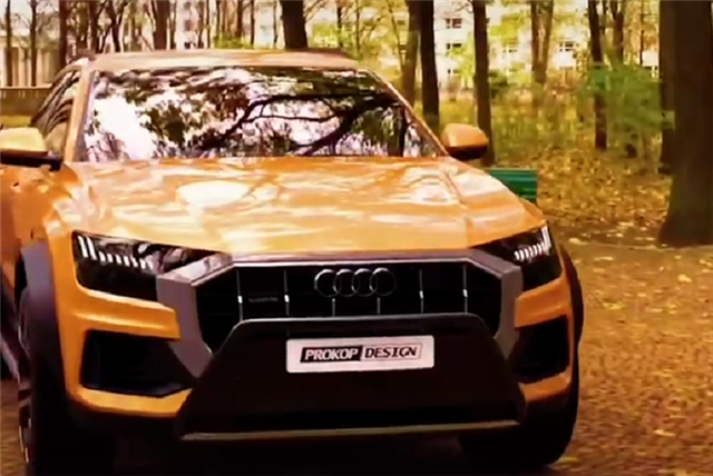 6个轮子的奥迪q8"皮卡版",配轻混系统,全车六轮驱动