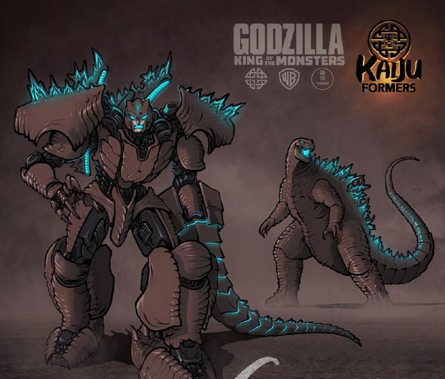 电影中的钢索,人形载具的配色进行了全新改变,更接近哥斯拉的配色