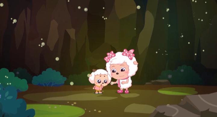 喜羊羊与灰太狼:美羊羊好温柔呀,带冰冰羊来看萤火虫,好美呀