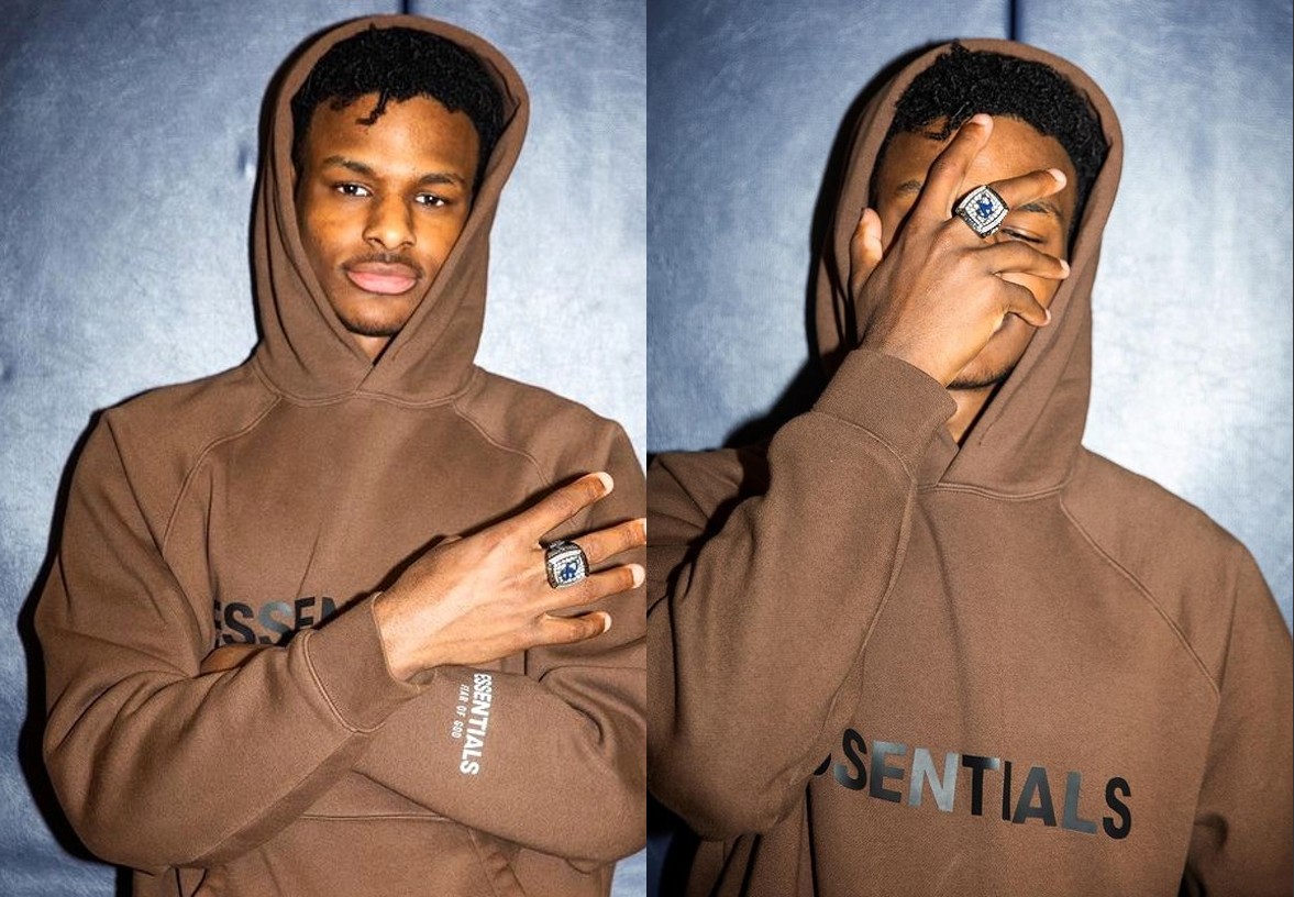 布朗尼晒夺冠写真照!戴高中戒指霸气十足 球迷:越来越像詹姆斯