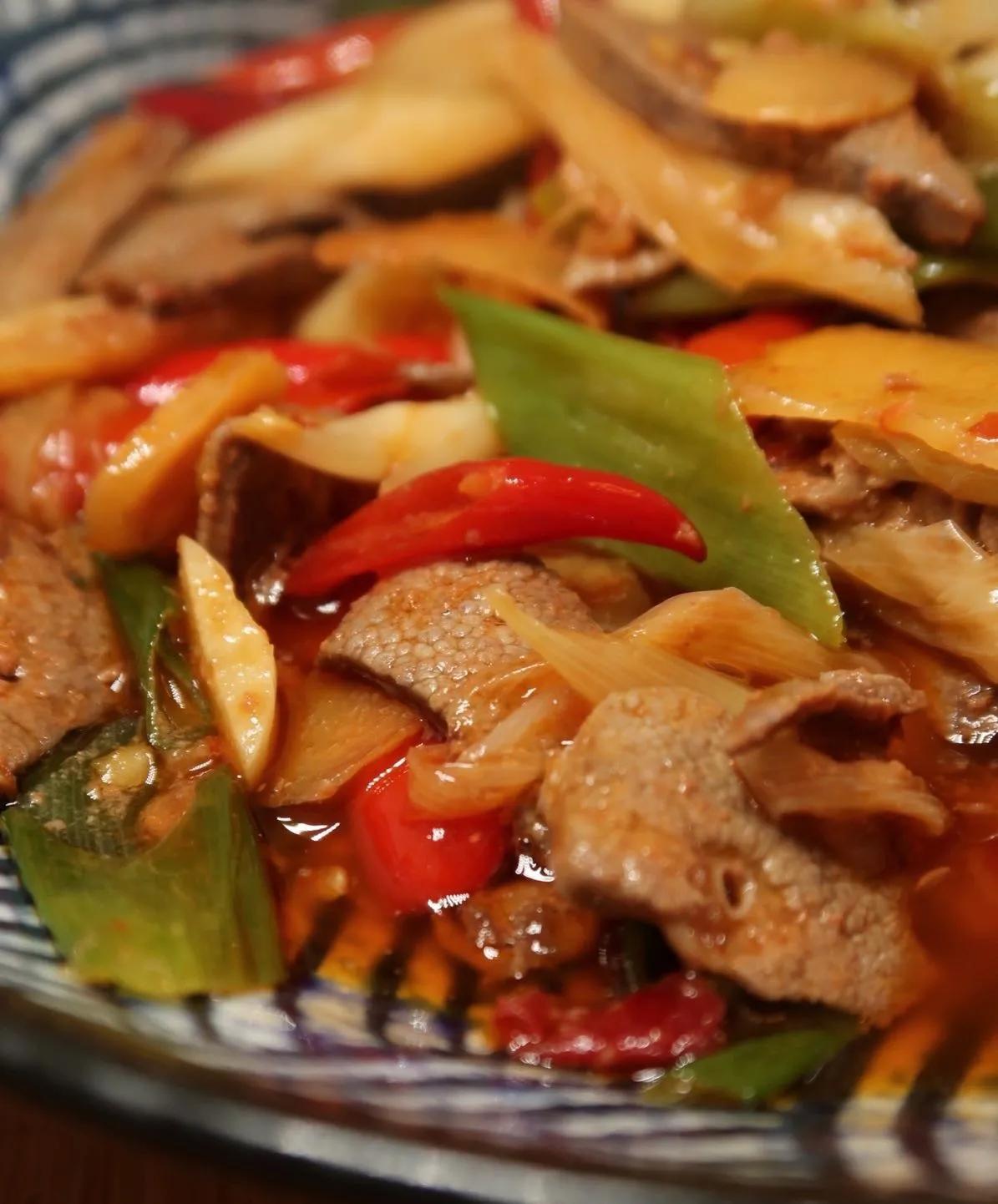 不太喜欢上浆出来的嫩猪肝带一点嚼头比较对我胃口