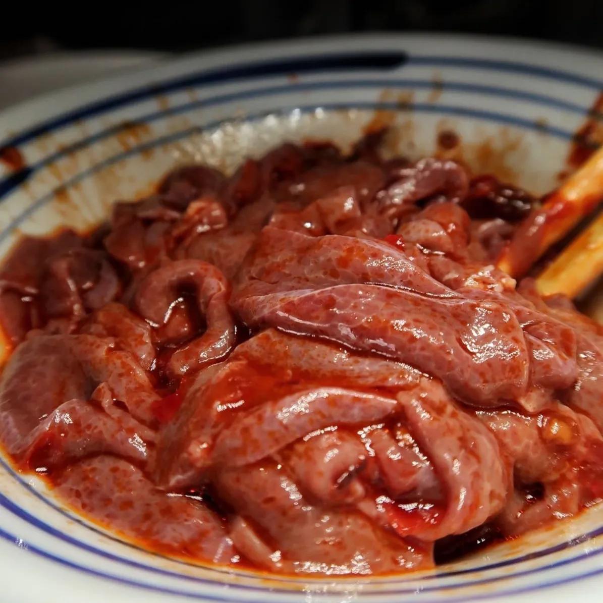 不太喜欢上浆出来的嫩猪肝带一点嚼头比较对我胃口