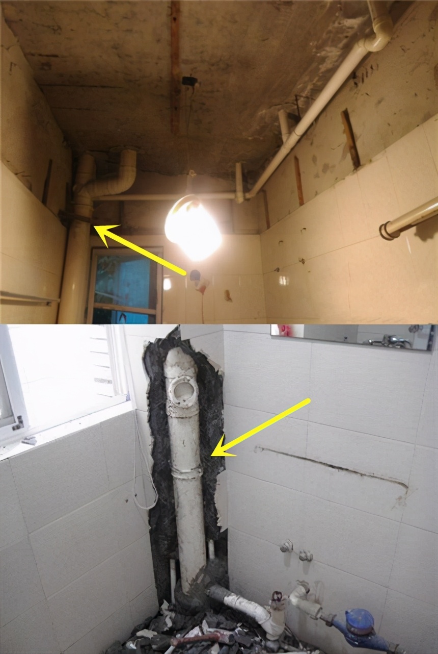 卫生间管道装在拐角,想开窗都难,物业不让移位,拐个弯总行吧?