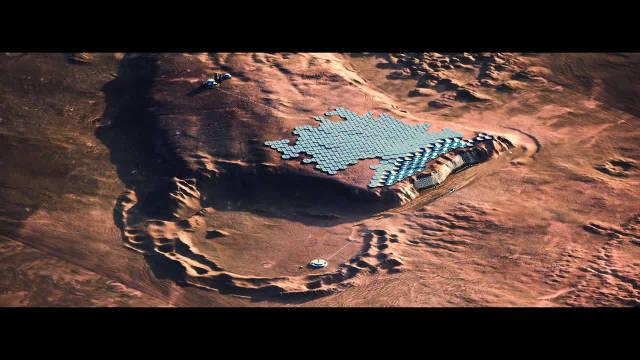 abiboo studio构想的位于火星能够自给自足的外星人类城市