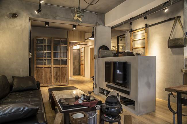 不刷墙不吊顶,电路走"明线",全屋寂静复古