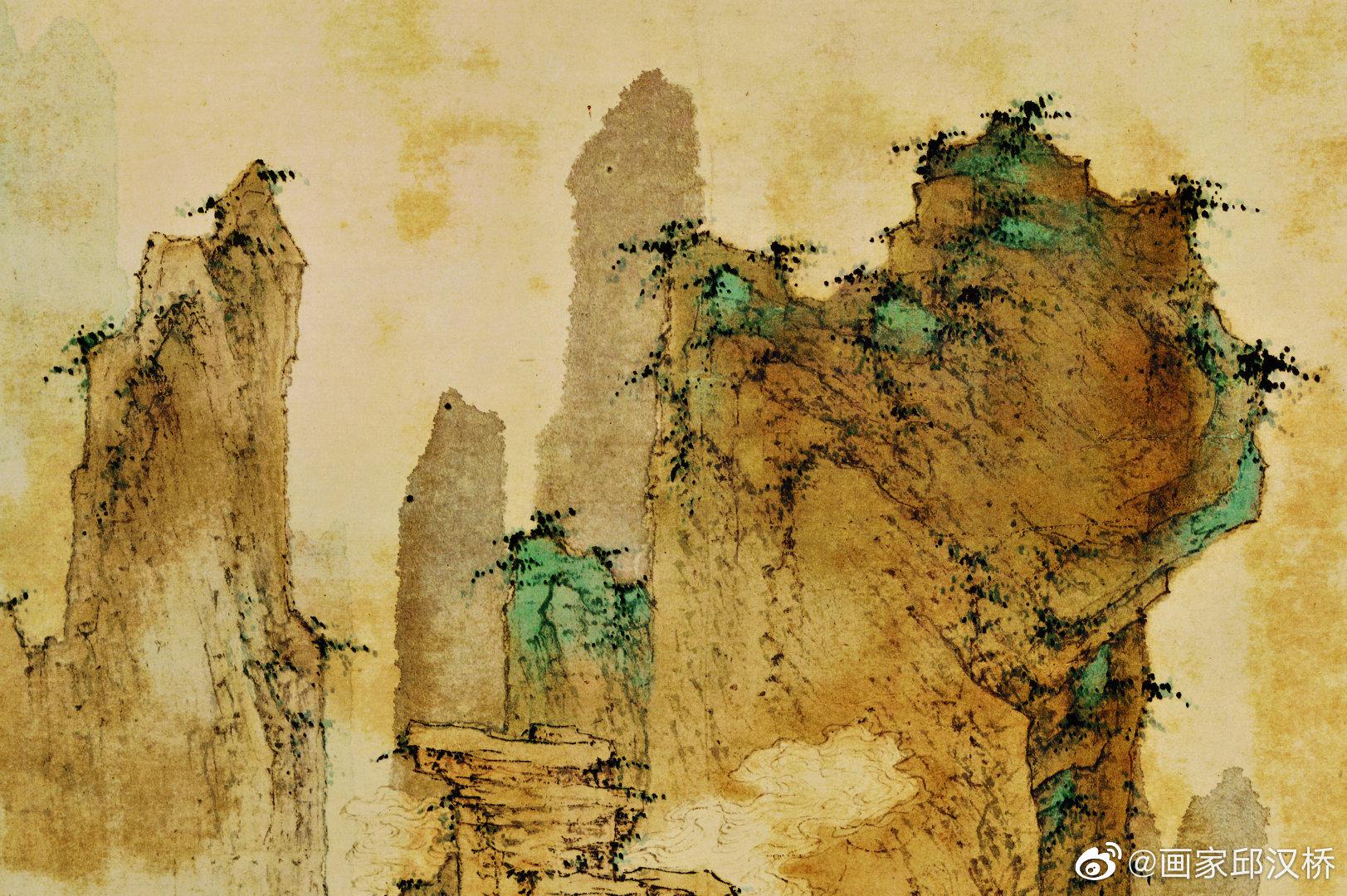 《仙山楼阁图》,明代,仇英,绢本设色,纵118厘米