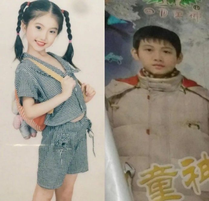 景甜和张彬彬的童年照超配司藤选角选的好呀