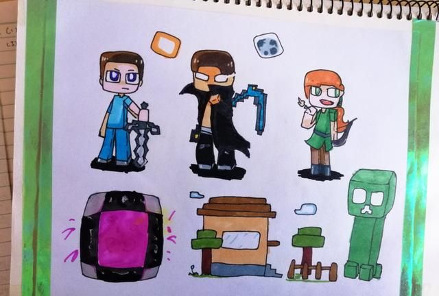 我的世界mc玩家绘画能力有多强上课时随便一画就是精品