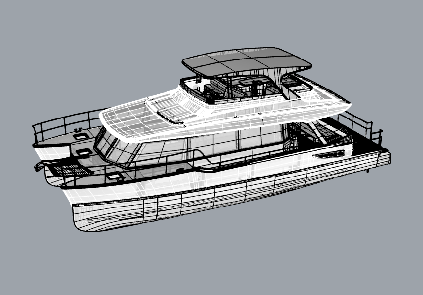 商务接待游艇旅游明星船型又1艘驰翼528双体游艇交付