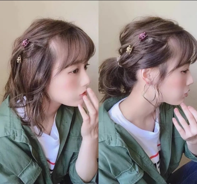 超简单日系编发发型,齐肩发型最好看