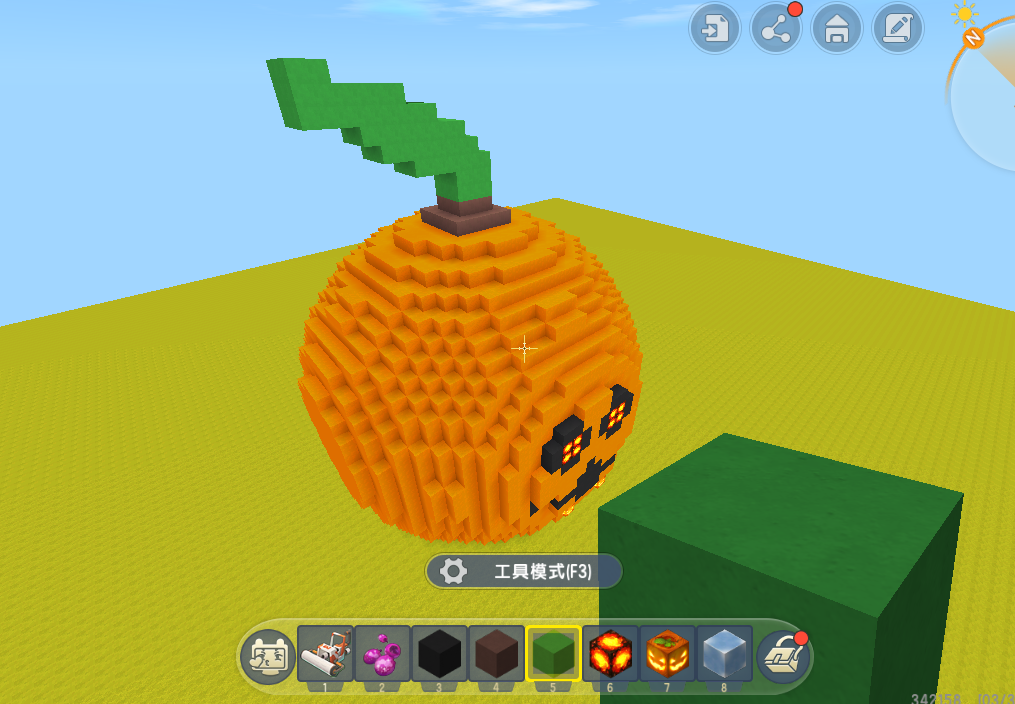 迷你世界:神秘"南瓜屋"怎样造?黑科技道具是关键,3分钟完成