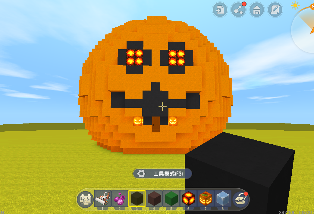迷你世界:神秘"南瓜屋"怎样造?黑科技道具是关键,3分钟完成