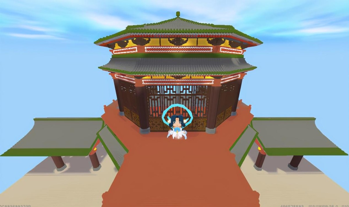 迷你世界敦煌地图鉴赏:鸣沙山月牙泉1:1复制,飞天仙女颜值更棒