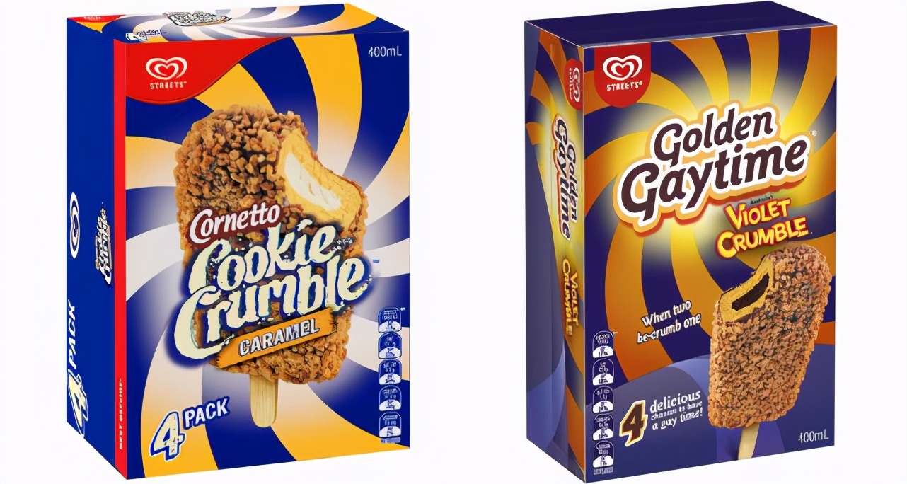 联合利华早早地将雪糕名改成了"cookie crumble",意为"曲奇饼干碎"