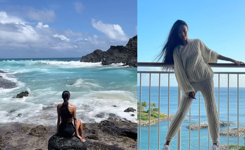 前不久,秦舒培还分享了自己的度假动态.