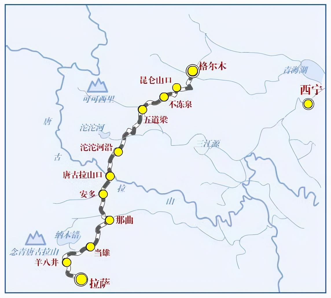 青藏铁路路线高清图图片
