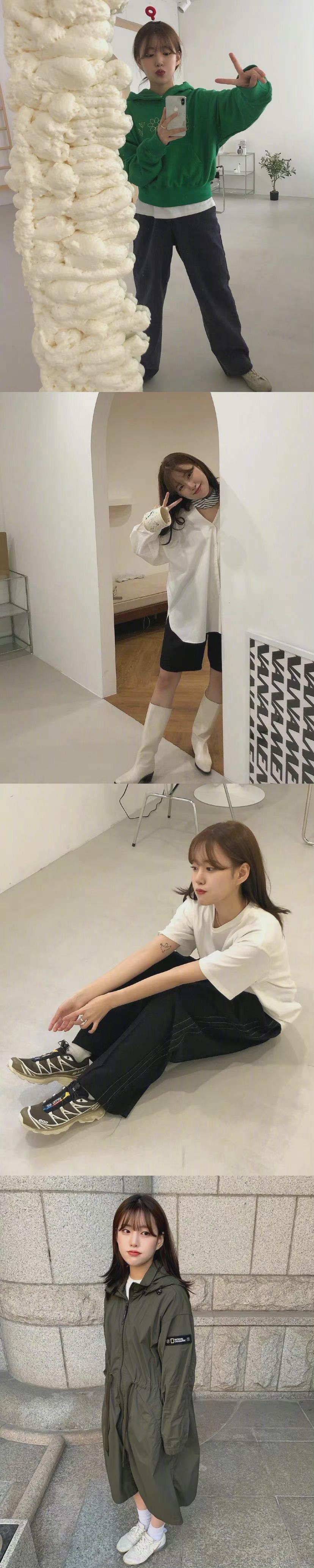 韩国小姐姐休息随性日常穿搭