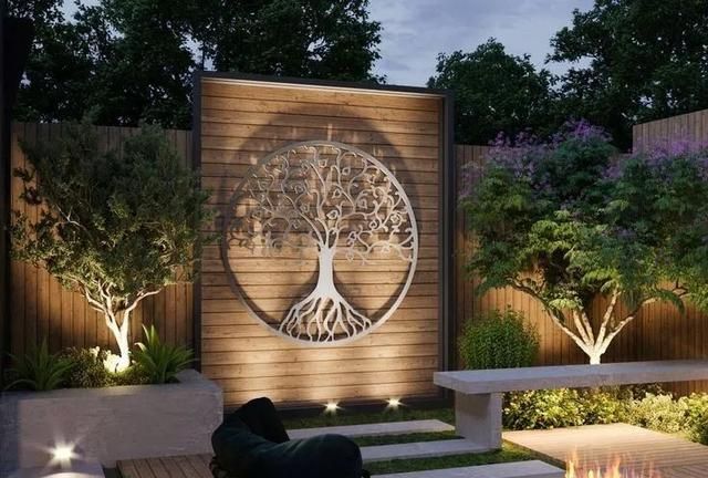 附20图|花园景墙案例在一片花园之中无疑需要一定的视觉导向将最精美