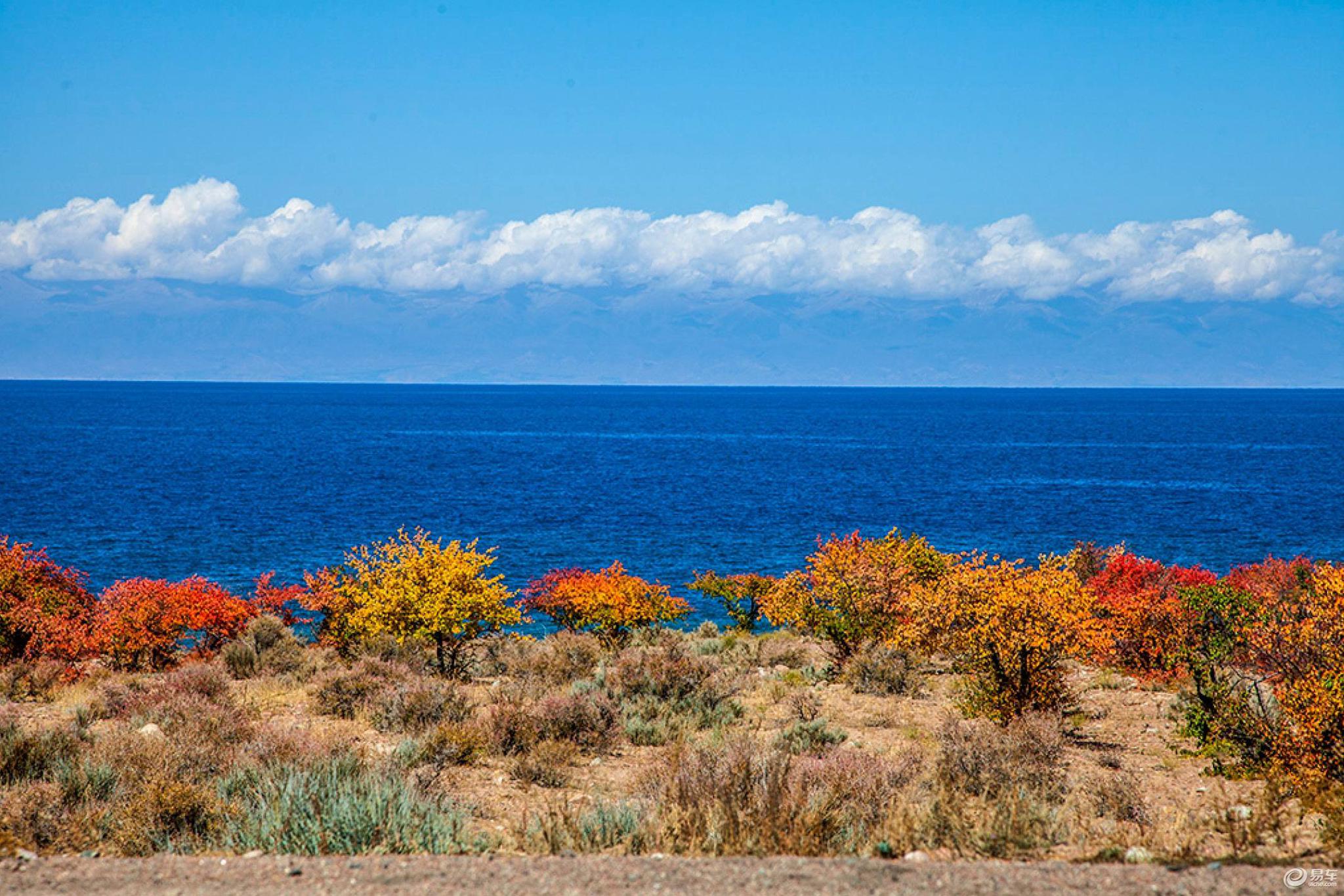 天山山脉北麓的伊塞克湖,有"中亚明珠"之称,湖水终年不结冰|伊塞克湖|