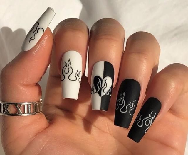 风格超酷的欧美风美甲拿图去做