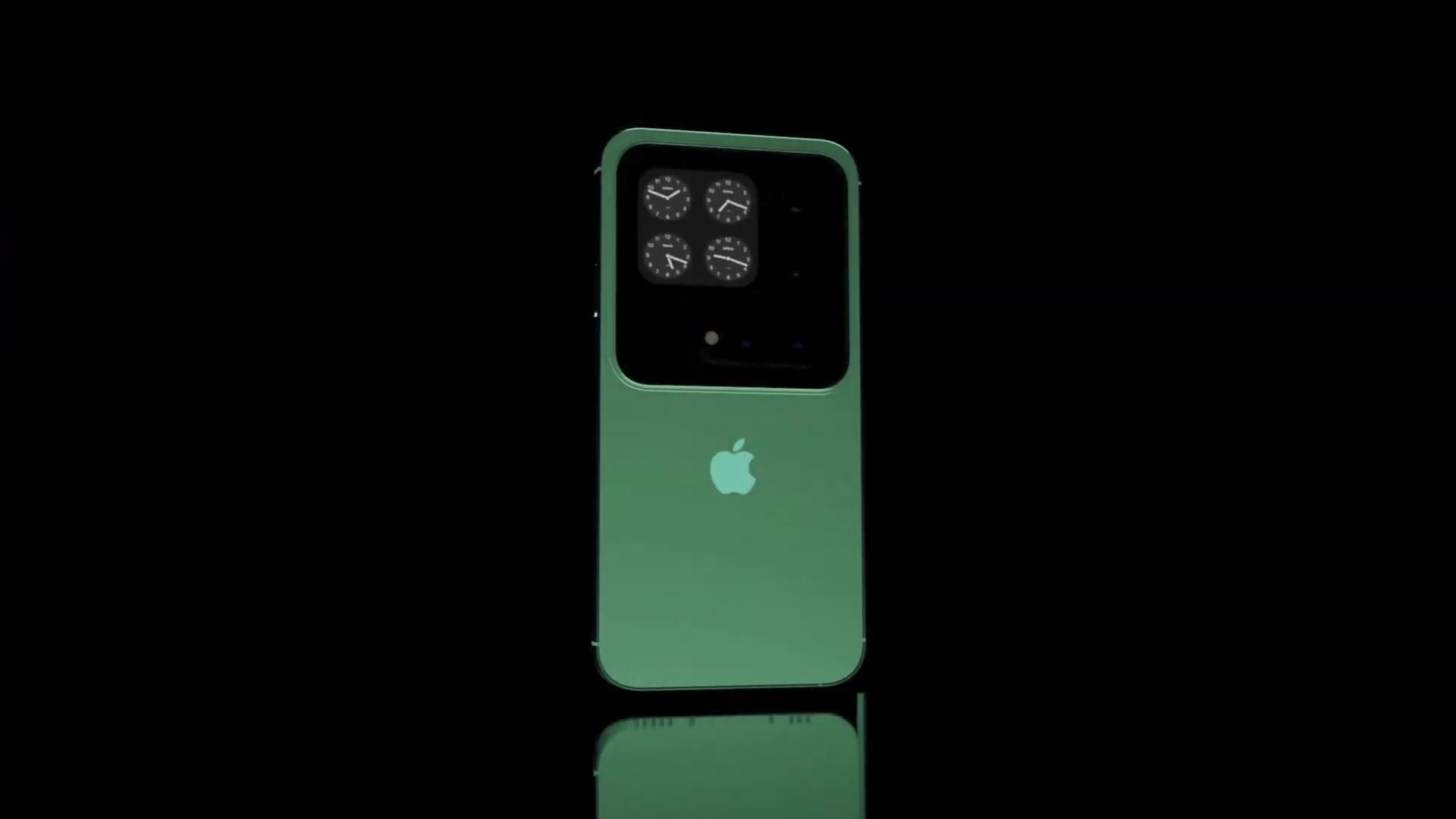 iphone13渲染图15寸副屏配隐藏4镜头支持纽扣磁吸电池充电