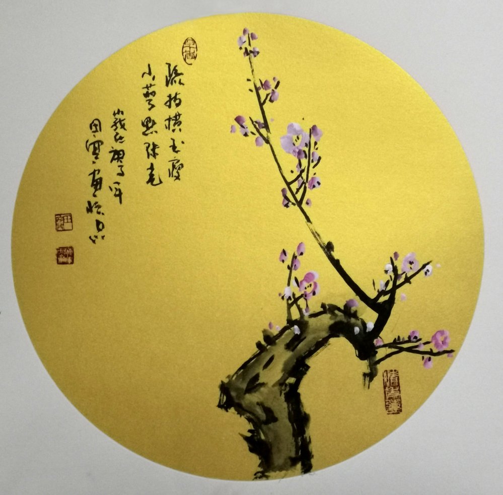 画作欣赏心素如雪红梅迎春明媚向暖画家田寒作品欣赏