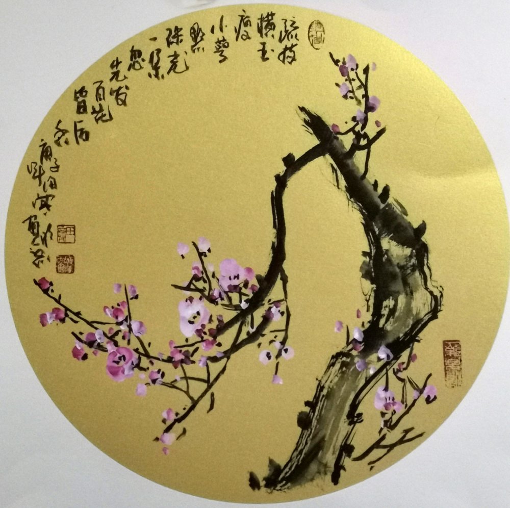 画作欣赏心素如雪红梅迎春明媚向暖画家田寒作品欣赏