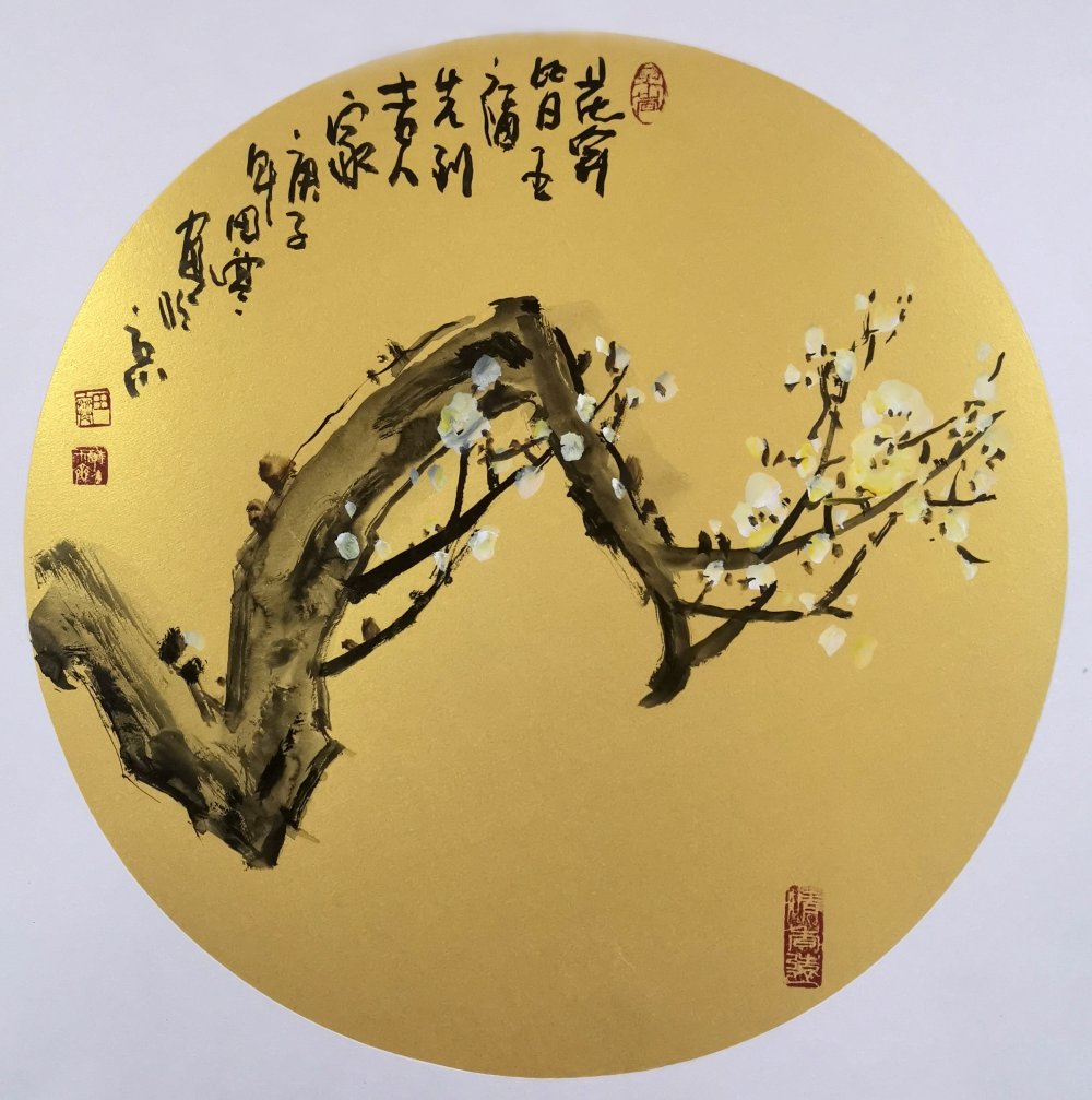 画作欣赏心素如雪红梅迎春明媚向暖画家田寒作品欣赏