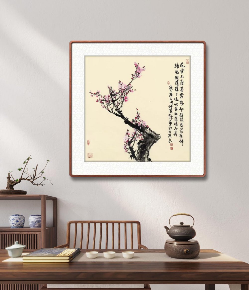 画作欣赏心素如雪红梅迎春明媚向暖画家田寒作品欣赏