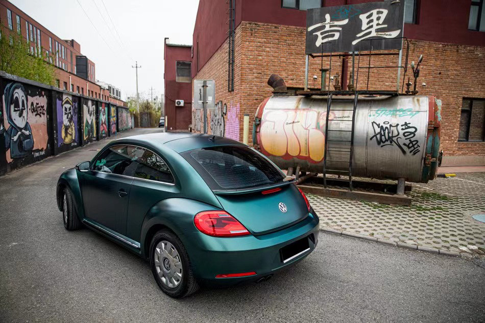 大众甲壳虫改色墨绿 洋气不失尊贵
