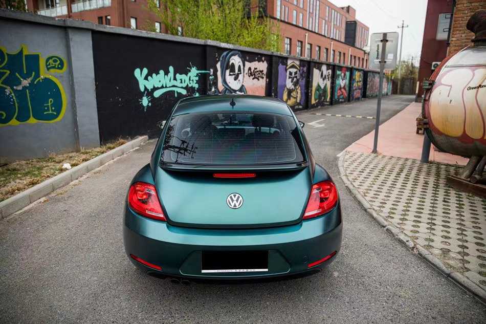 大众甲壳虫改色墨绿 洋气不失尊贵