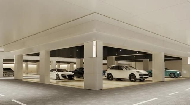 一个楼盘的地下车库,可以美到什么程度?先看一张效果图