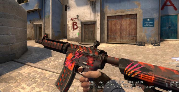 csgo职业哥喜欢的m4a4皮肤沙漠精英最霸气最后一款雨神最爱