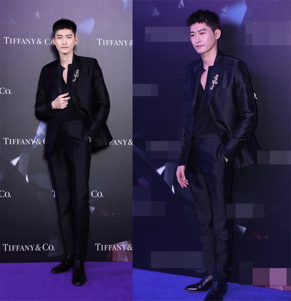 "许幻山"李泽锋这次也没有剑走偏锋选择深v,稳稳地选择一套黑色晚礼