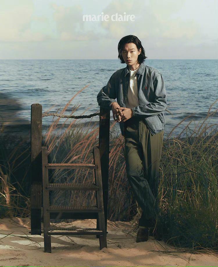 柳俊烈marieclairekorea四月刊画报长发造型的狗焕