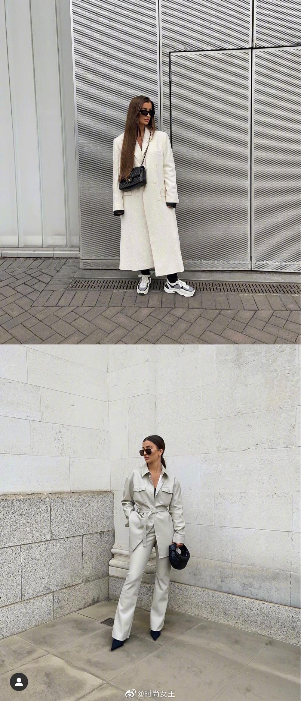 欧美时尚博主的出街lookbook简约的黑白色系打造高级感穿搭