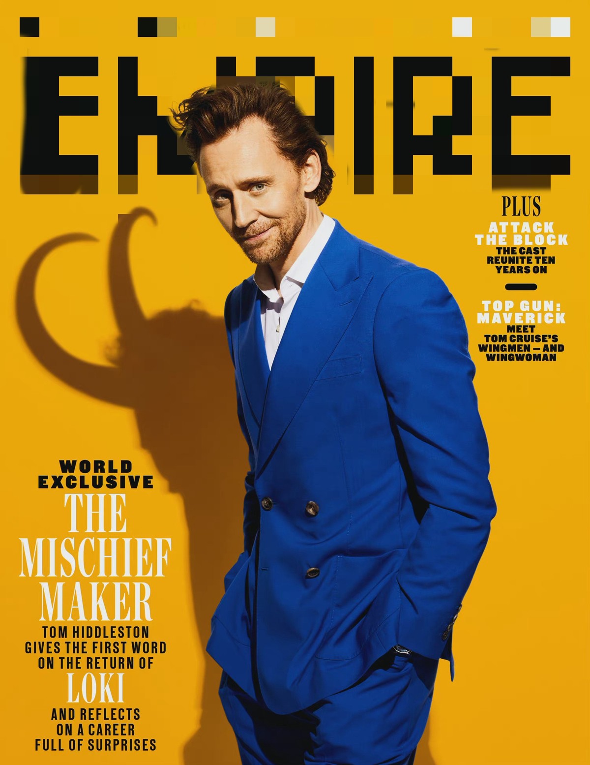 抖森穿蓝色西装太帅挑眉尽显绅士雅痞背后影子是洛基彩蛋