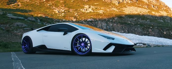 兰博基尼huracan performante改装蓝紫色轮毂