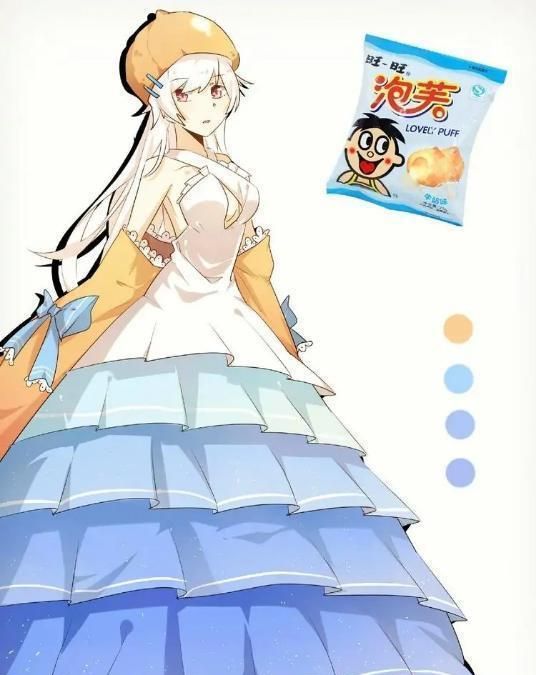 当零食变成萌妹子大白兔奶糖白又白牛奶身披白婚纱