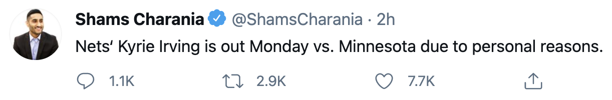 官方晒伤病报告!欧文因个人原因将缺席,球迷:可能又去做善事了休闲区蓝鸢梦想 - Www.slyday.coM 官方晒伤病报告!欧文因个人原因将缺席,球迷:可能又去做善事了休闲区蓝鸢梦想 - Www.slyday.coM