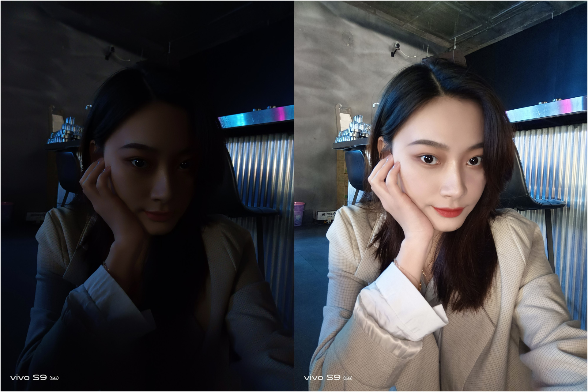 右:开启夜间模式)当然了,作为一款热销产品,vivo s9并不仅仅只有拍照