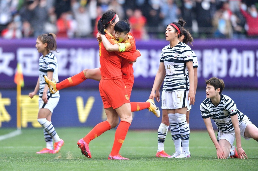 王霜进关键任意球奥预赛女足33韩国进入加时赛