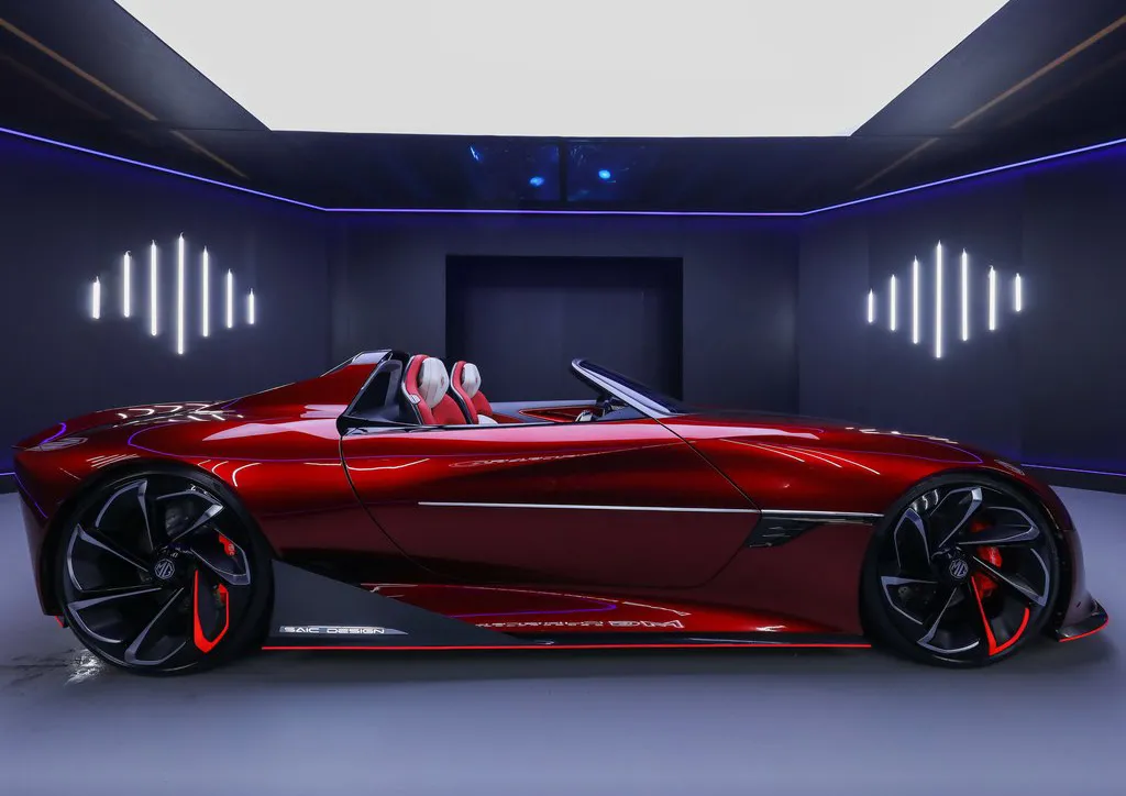 两门,双座敞篷纯电跑车名爵mg cyberster概念车将亮相上海车展