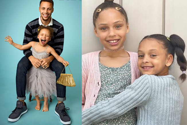 库里大女儿近照一看就是亲生的侧颜一模一样9岁明显发育