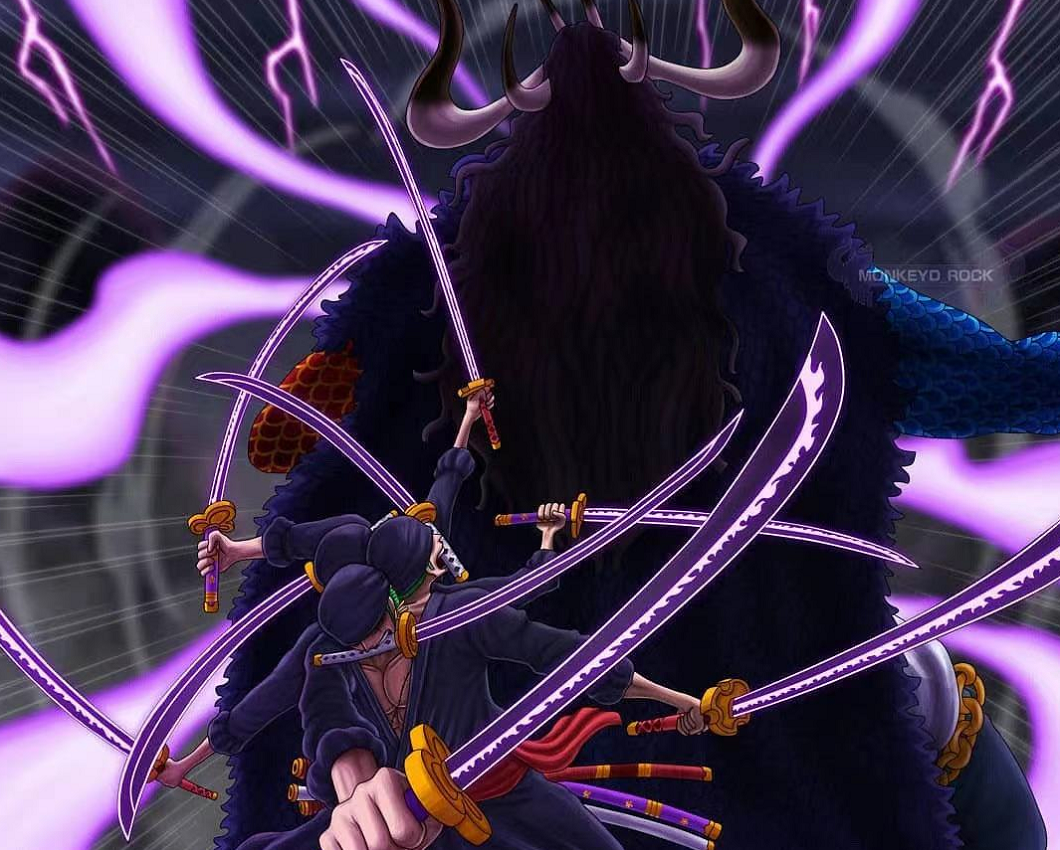 海贼王1010话索隆凭九刀流砍伤凯多就证明他有大将实力了