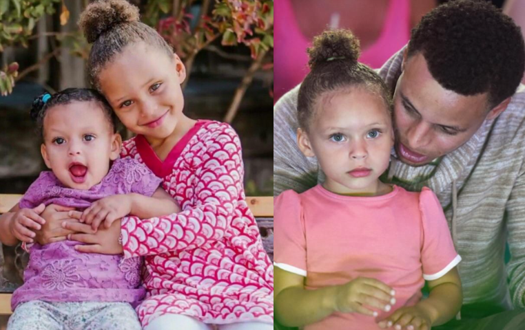 库里大女儿近照一看就是亲生的侧颜一模一样9岁明显发育