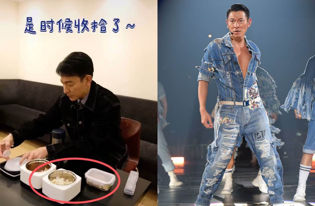 刘德华吃盒饭也很文雅,控制饭量讲究营养搭配,值得大家学习