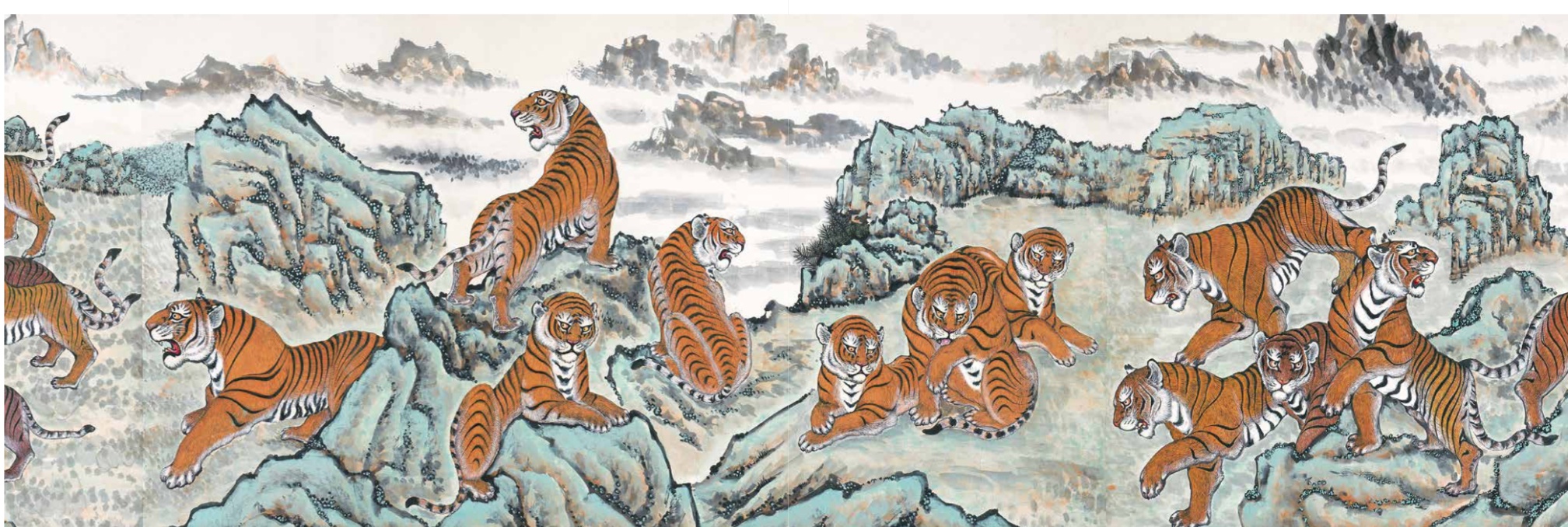 邓乐琴《百虎图》(局部)1991-1993