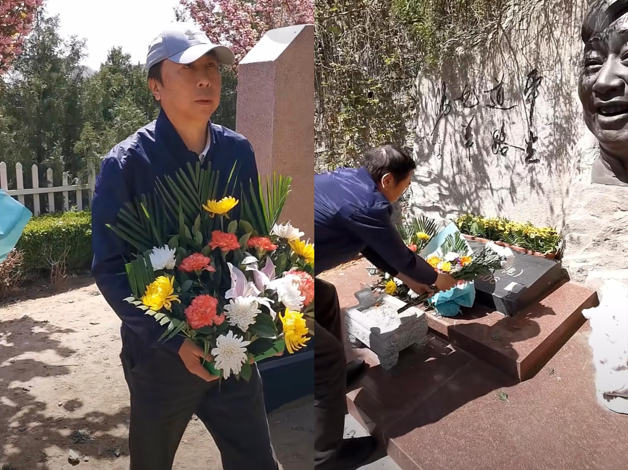 相声大师冯巩祭拜师父马季神色悲戚眼眶湿润简单二字诉尽衷肠