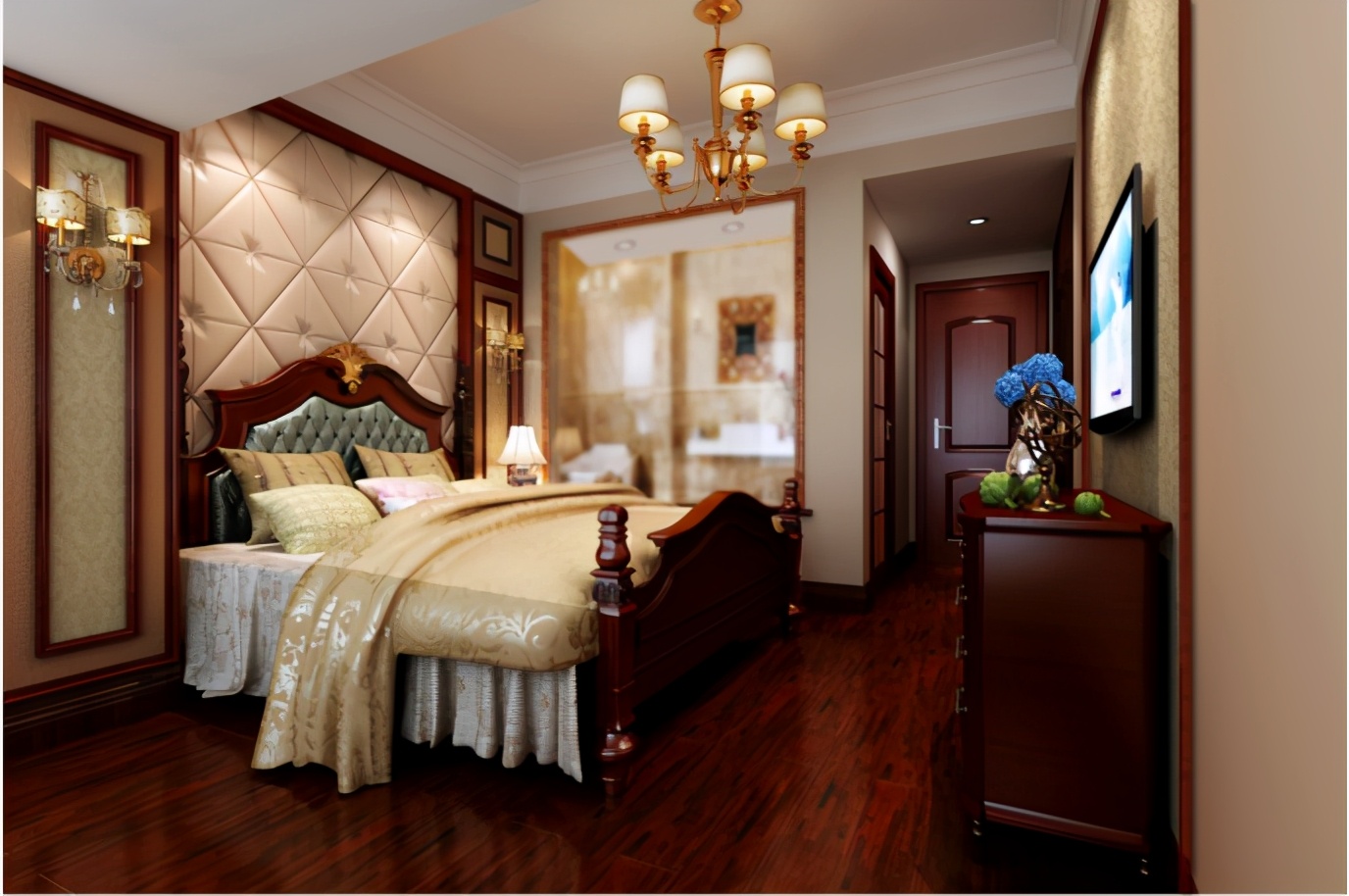 不一样的古典美式宅沉稳颜色运用恢弘大气木作细节精美
